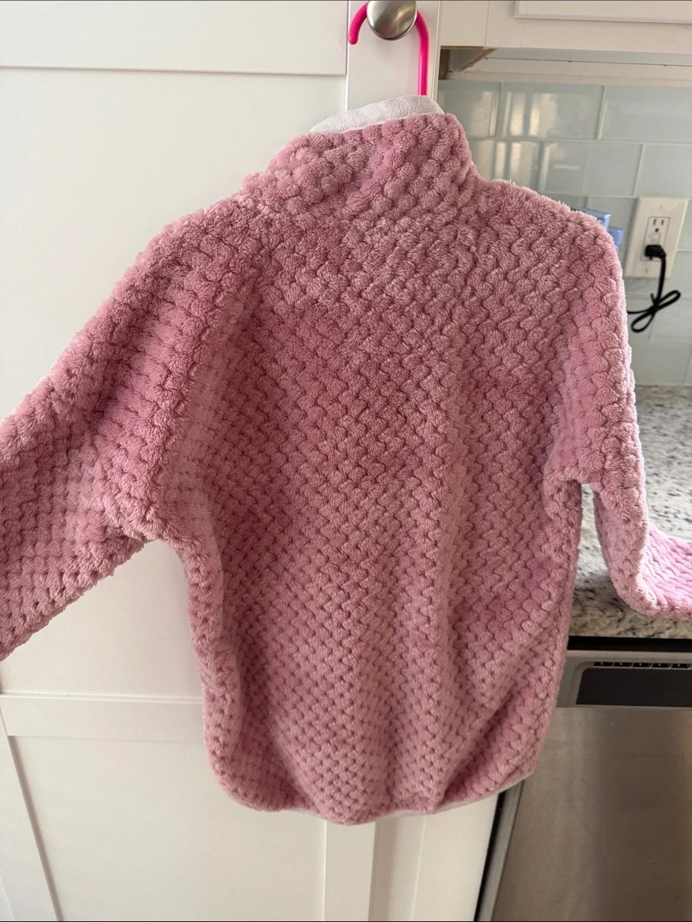 Simply Southern Dusty Pink Sherpa Pullover Hoodie for Kids